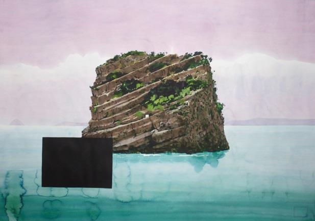 Yvan Salomone, Iconography, 2011-2012, aquarelle, 137 x 93 cm. © Adagp, Paris, 2013